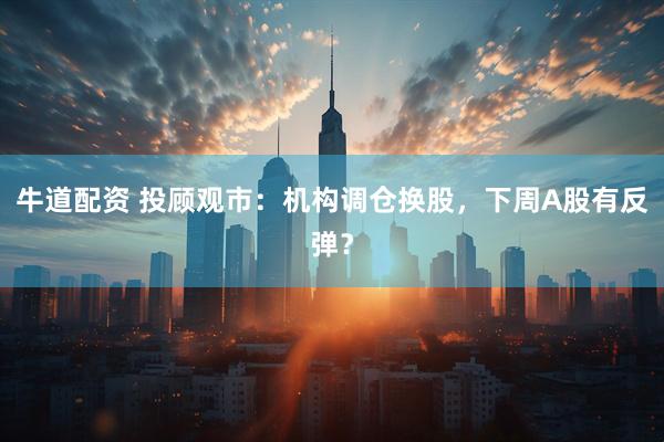 牛道配资 投顾观市：机构调仓换股，下周A股有反弹？