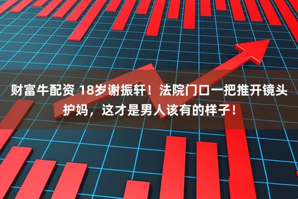 财富牛配资 18岁谢振轩!法院门口一把推开镜头护妈,这才是男人该有的样子!